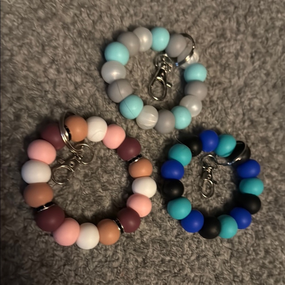 Colorful Beaded Keychain Set